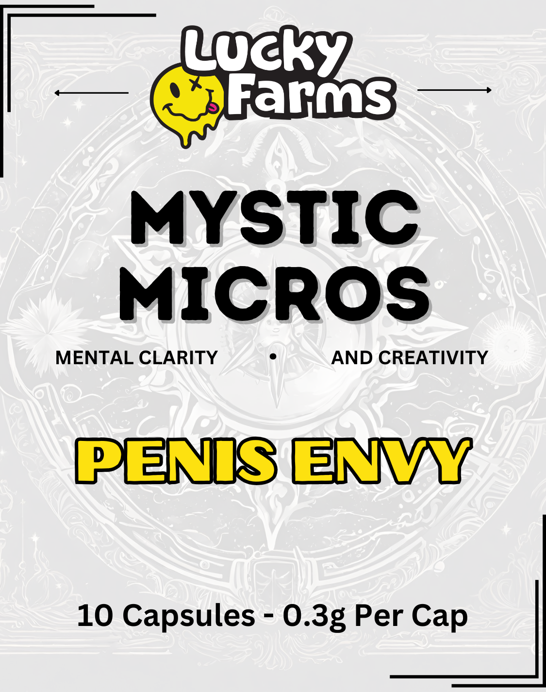 Lucky Farms Mystic Micros – Penis Envy (10 pack – 0.3g per cap) Lucky Farms Mystic Micros – Penis Envy (10 pack – 0.3g per cap)
