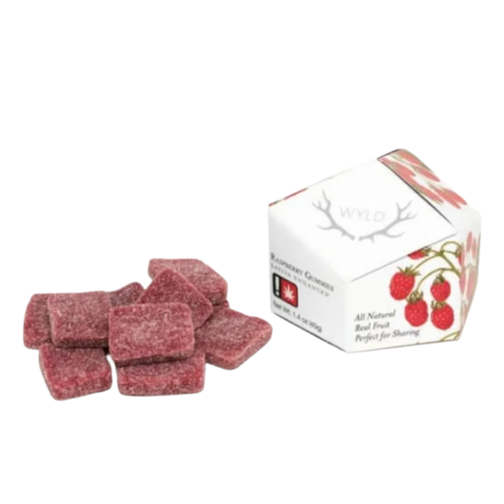 WYLD – Raspberry Sativa Enhanced Gummies 100mg WYLD – Raspberry Sativa Enhanced Gummies 100mg