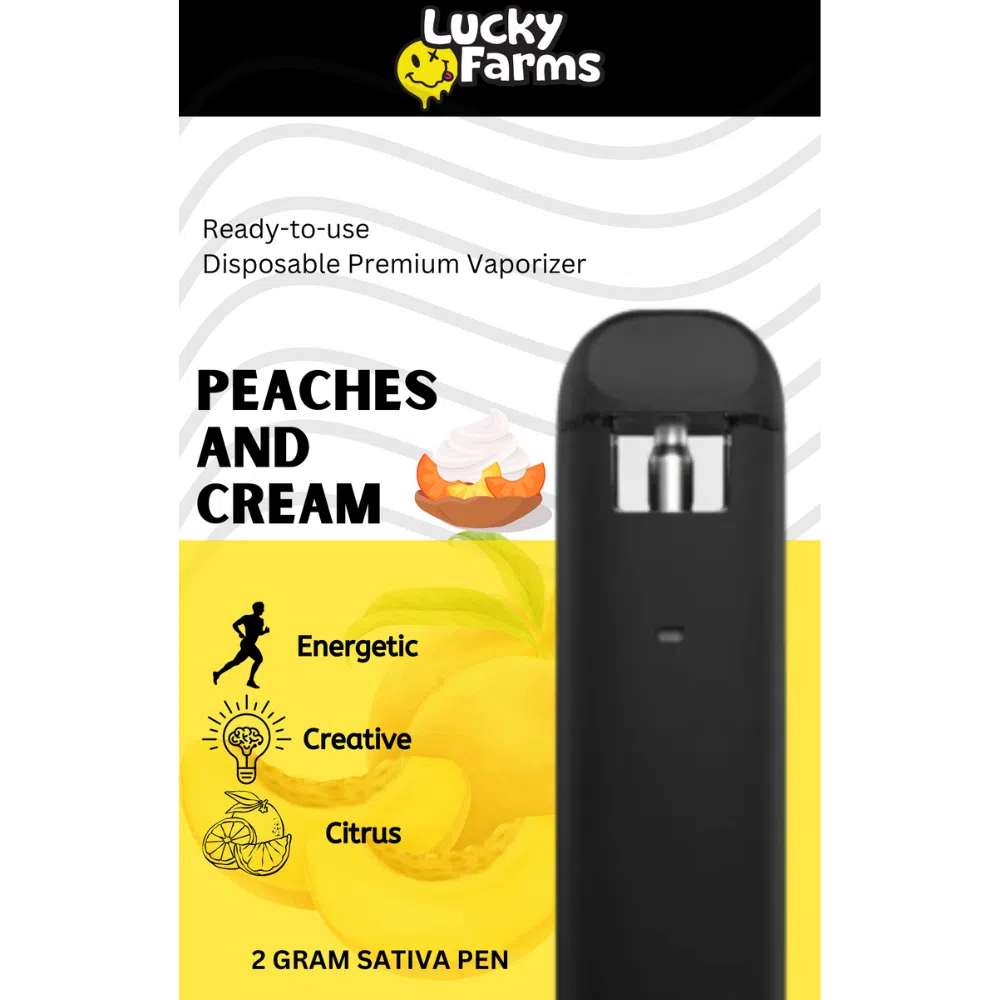 2g – Peaches and Cream Disposable Pen (Sativa) 2g – Peaches and Cream Disposable Pen (Sativa)