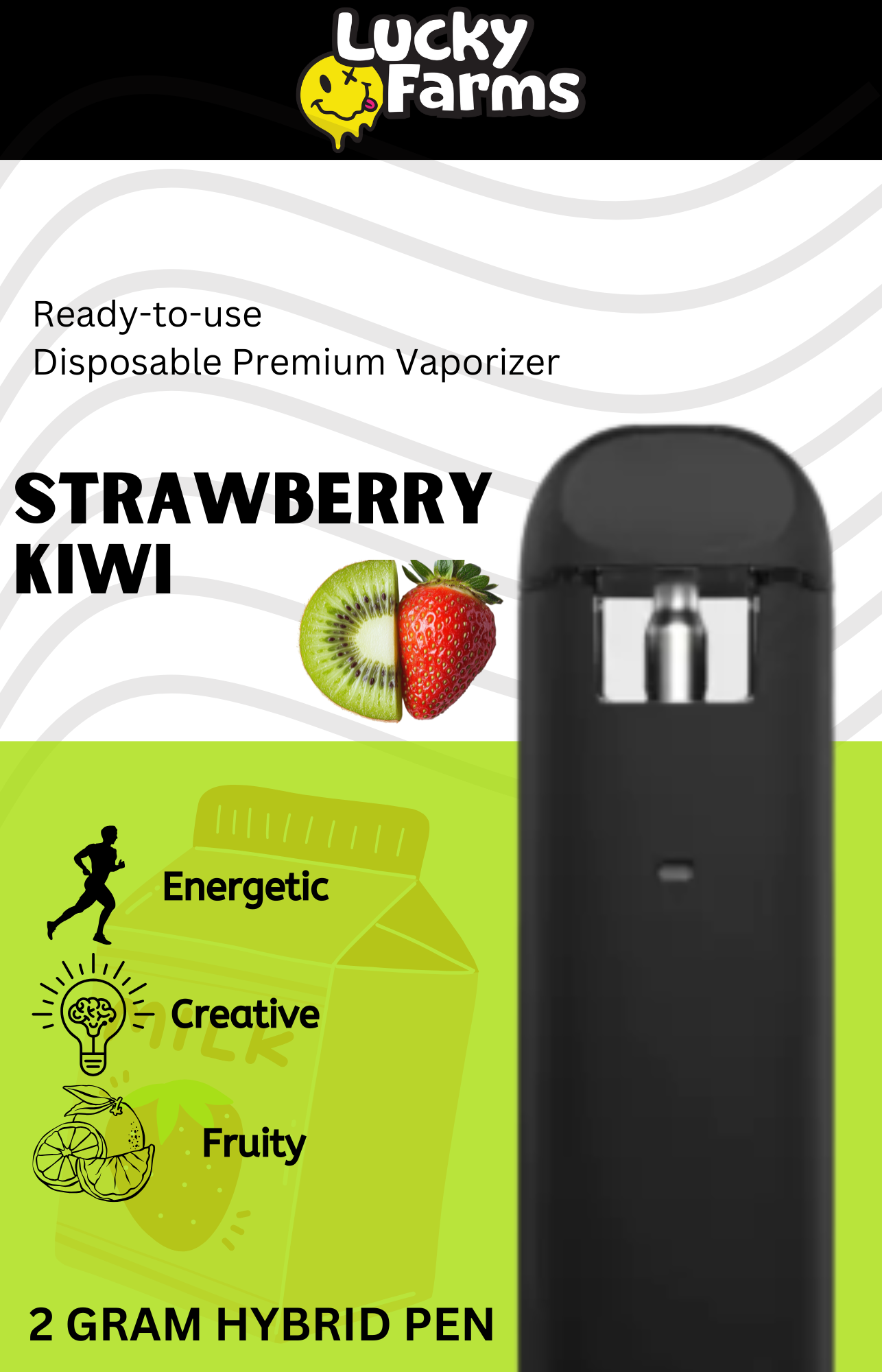 2g – Strawberry Kiwi Disposable Pen (Hybrid) 2g – Strawberry Kiwi Disposable Pen (Hybrid)