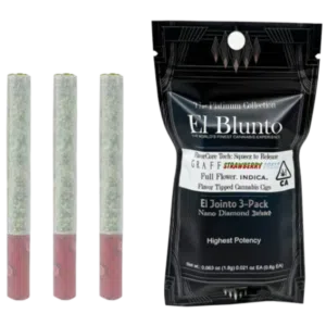 El Blunto – Graff Strawberry Freez – El Jointo Diamond Infused 3-Pack (Indica) – 1.8g Total El Blunto - Graff Strawberry Freez - El Jointo Diamond Infused 3-Pack (Indica) - 1.8g Total