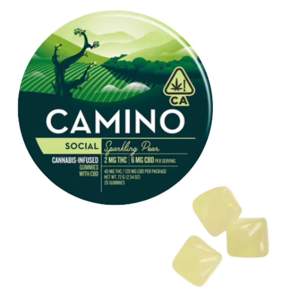 Camino – Social – Sparkling Pear – 2mg THC/6mg CBD Camino – Social – Sparkling Pear – 2mg THC/6mg CBD