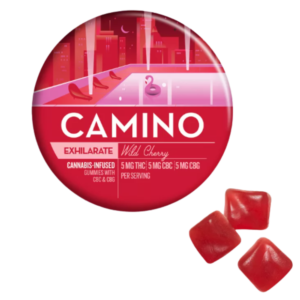 Camino – Exhilarate – Wild Cherry – 5mg THC/5mg CBC/ 5mg CBG Camino - Exhilarate - Wild Cherry - 5mg THC/5mg CBC/ 5mg CBG