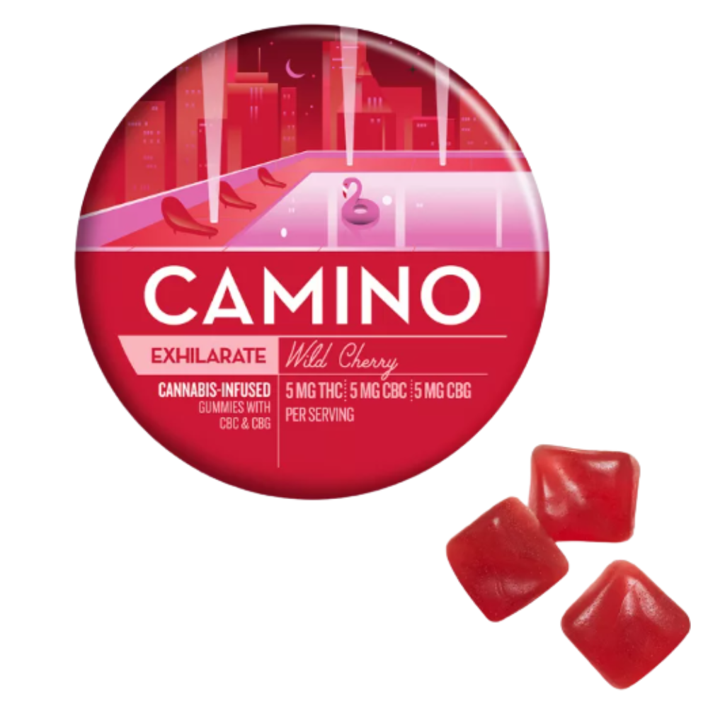 Camino – Exhilarate – Wild Cherry – 5mg THC/5mg CBC/ 5mg CBG Camino – Exhilarate – Wild Cherry – 5mg THC/5mg CBC/ 5mg CBG