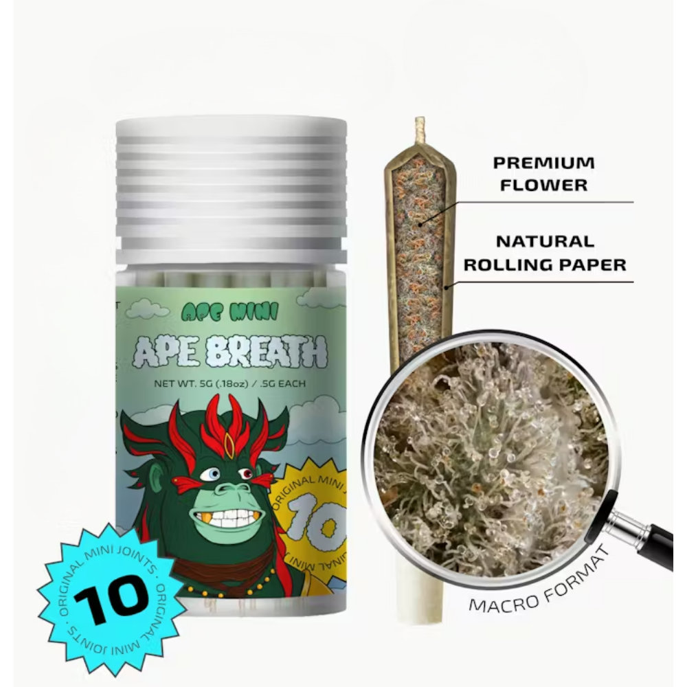 Ape Mini – Ape Breath – 5G Total – 0.5g Each Joint (Indica) Ape Mini – Ape Breath – 5G Total – 0.5g Each Joint (Indica)