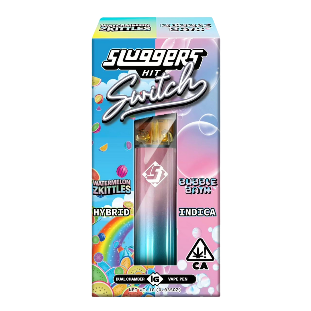 Slugger’s Hit – 2g Dual Chamber Disposable Pen – Bubble Bath (I) / Watermelonz (H) (Hybrid) Slugger’s Hit – 2g Dual Chamber Disposable Pen – Bubble Bath (I) / Watermelonz (H) (Hybrid)
