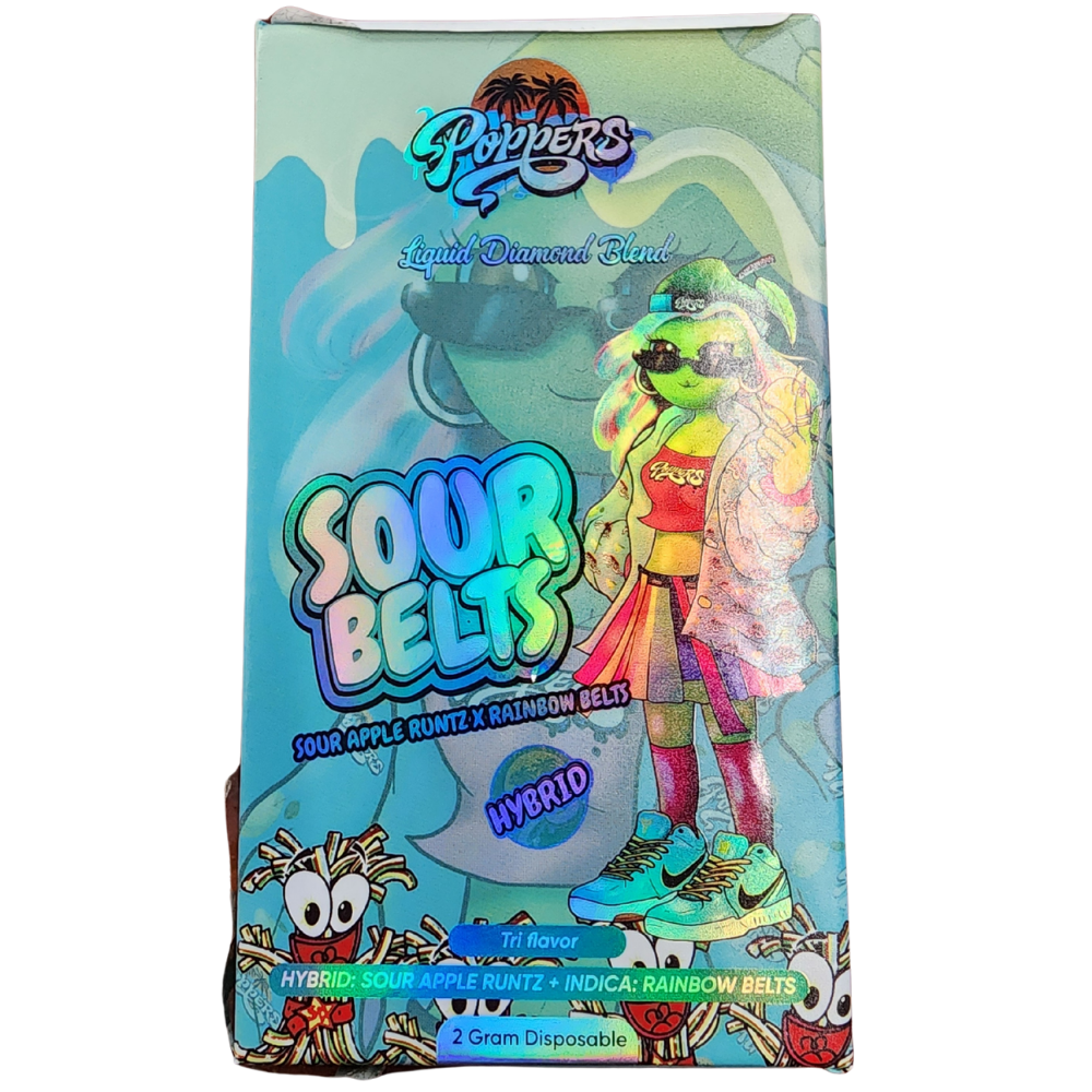 Poppers – 2G Liquid Diamond Blend – Sour Belts (Hybrid)