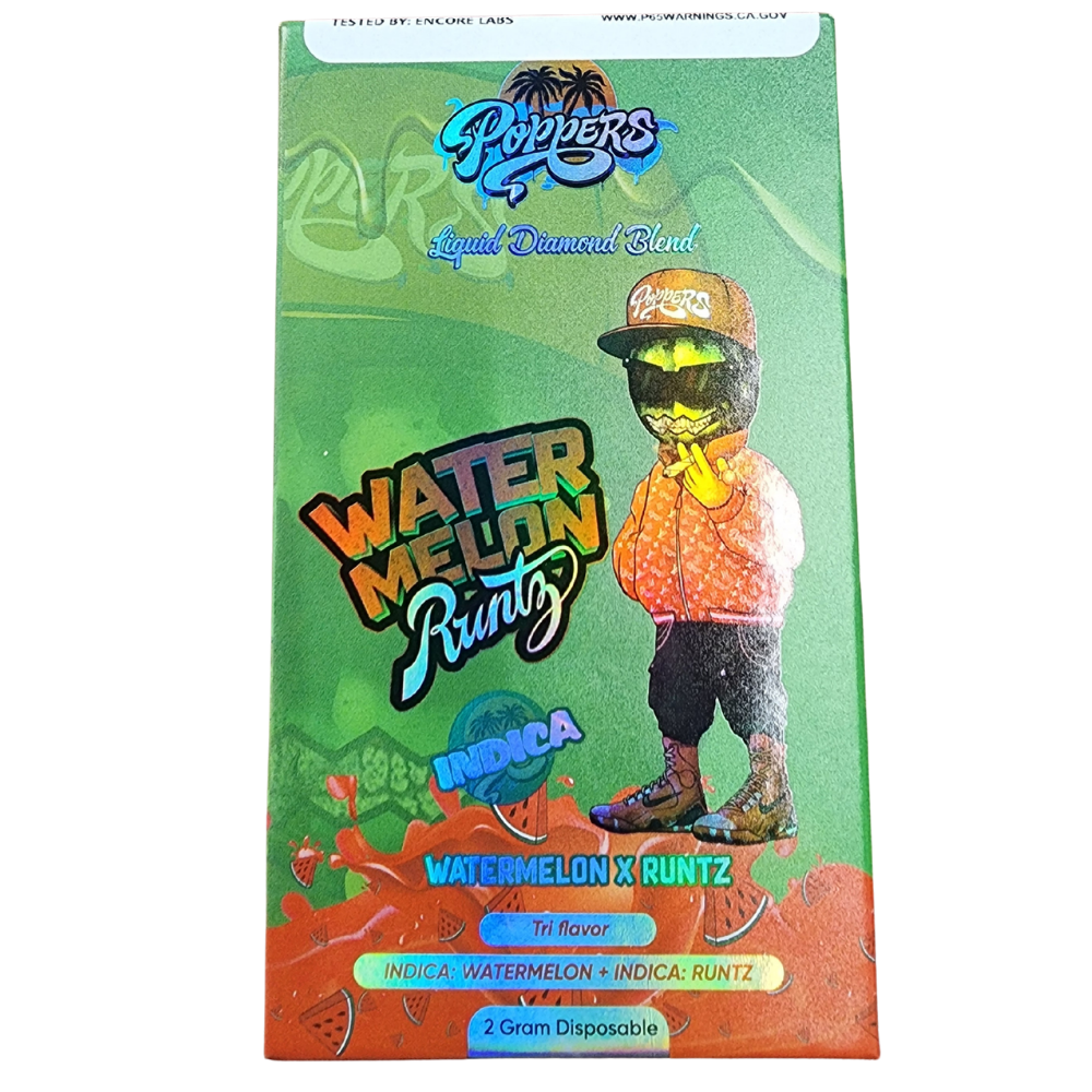 Poppers – 2G Liquid Diamond Blend – Watermelon Runtz (Indica)