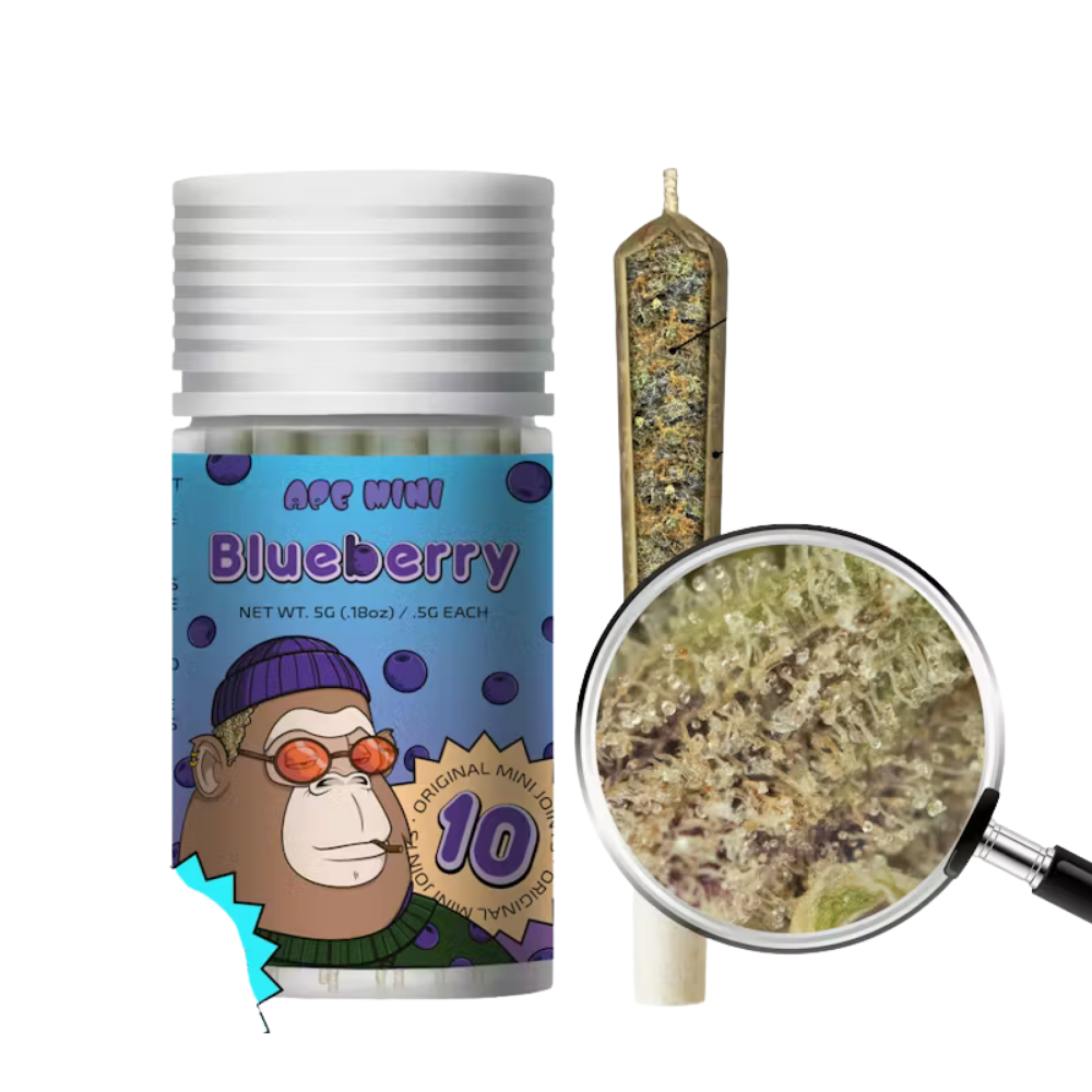 Ape Mini – Blueberry – 5G Total – 0.5g Each Joint (Indica) Ape Mini – Blueberry – 5G Total – 0.5g Each Joint (Indica)