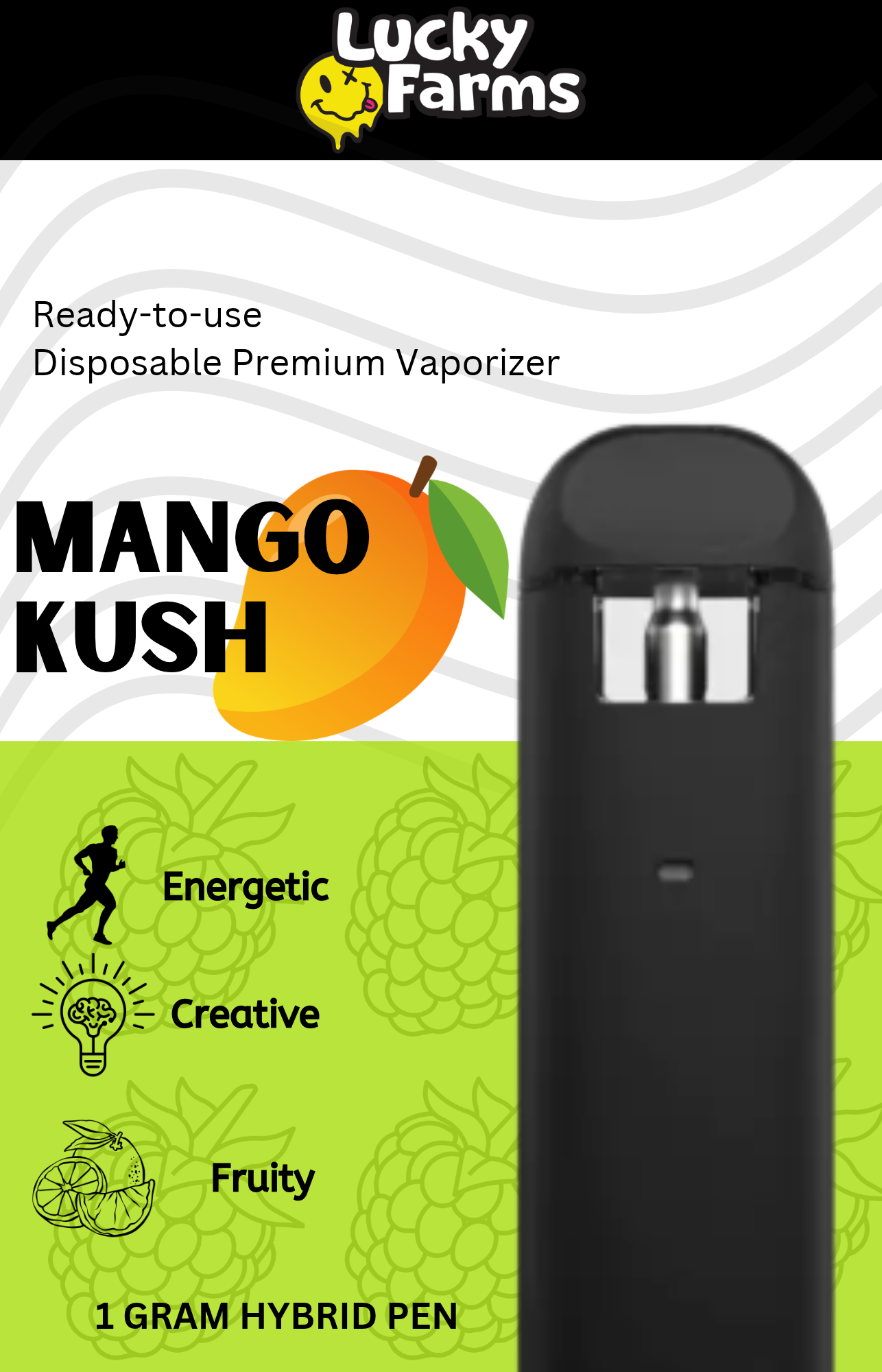 2g – Mango Kush Disposable Pen (Hybrid)